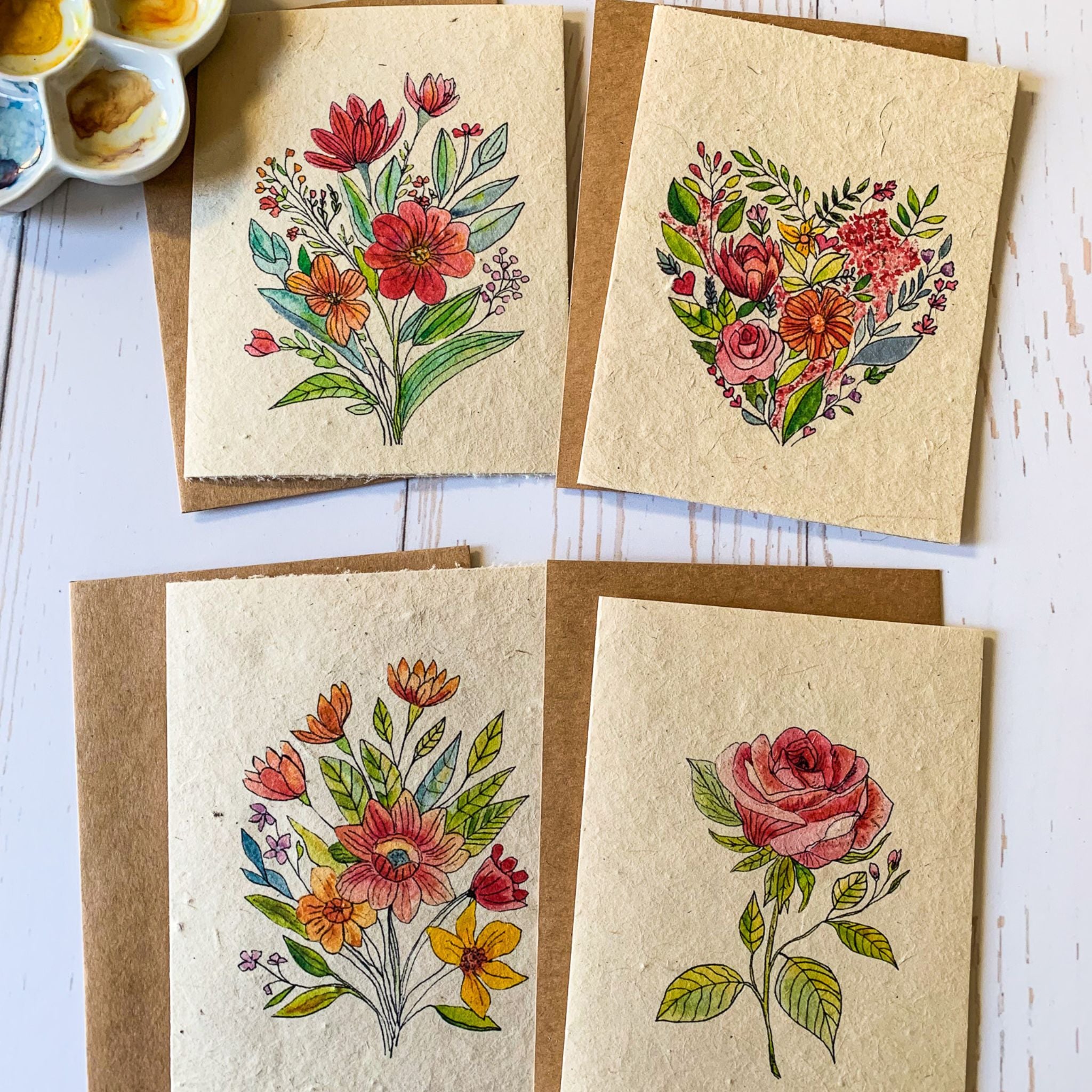 Plantable Flower Seed Paper Greeting Cards, Eco Friendly Cards