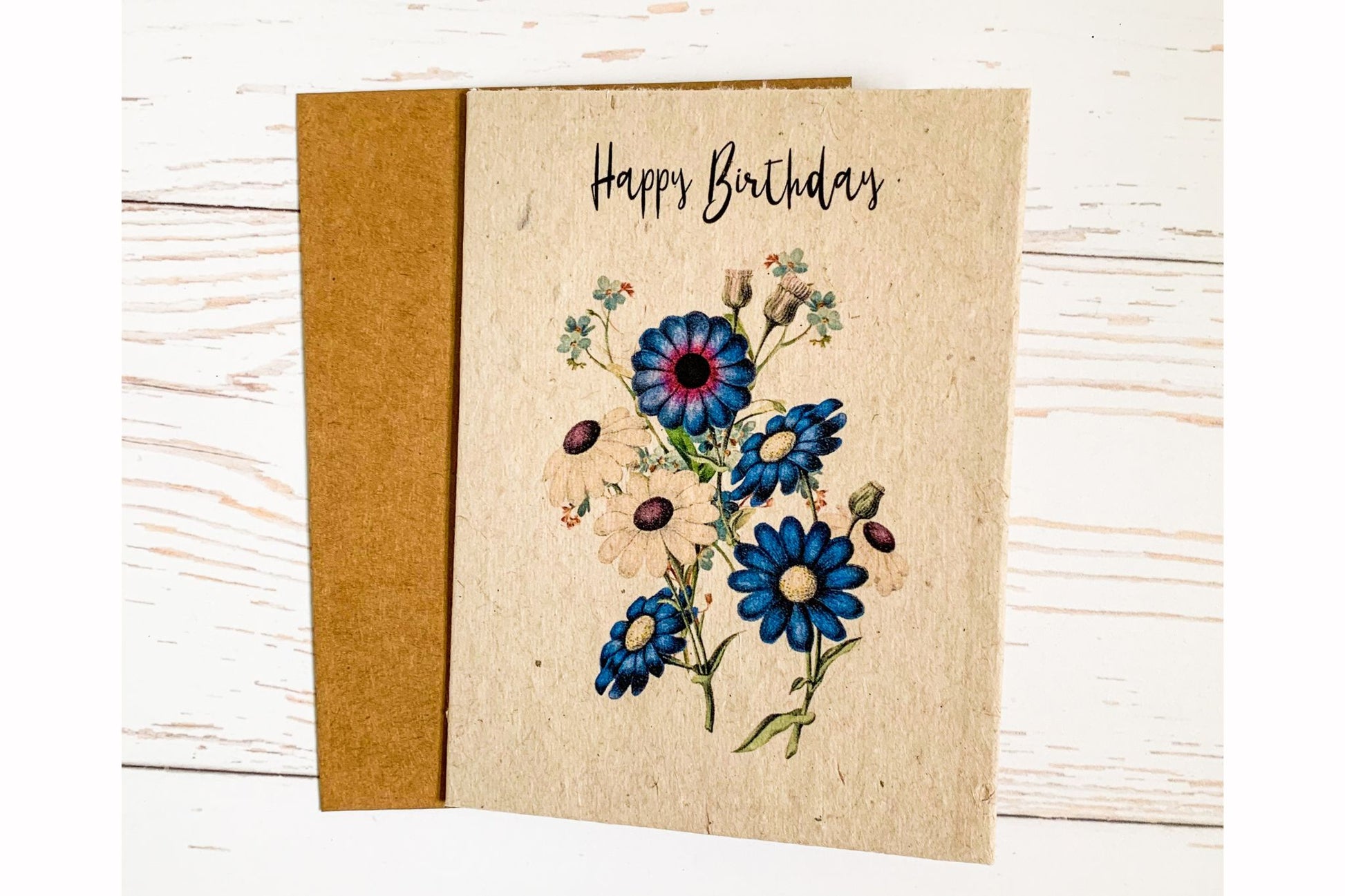 flower birthday card drawing