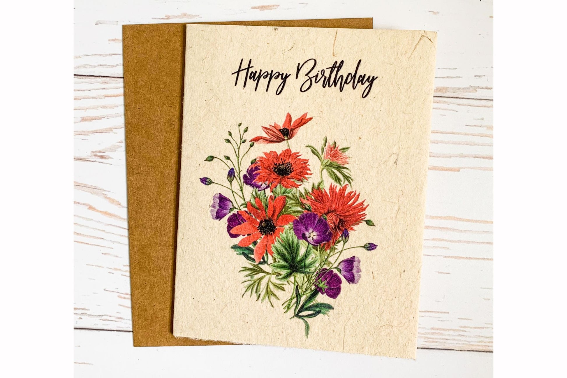 Plantable Flower Seed Paper Birthday Cards, Eco Friendly Cards, Wildflower Seed Paper, Zero Waste Botanical Cards, - Helen Jeanne 
