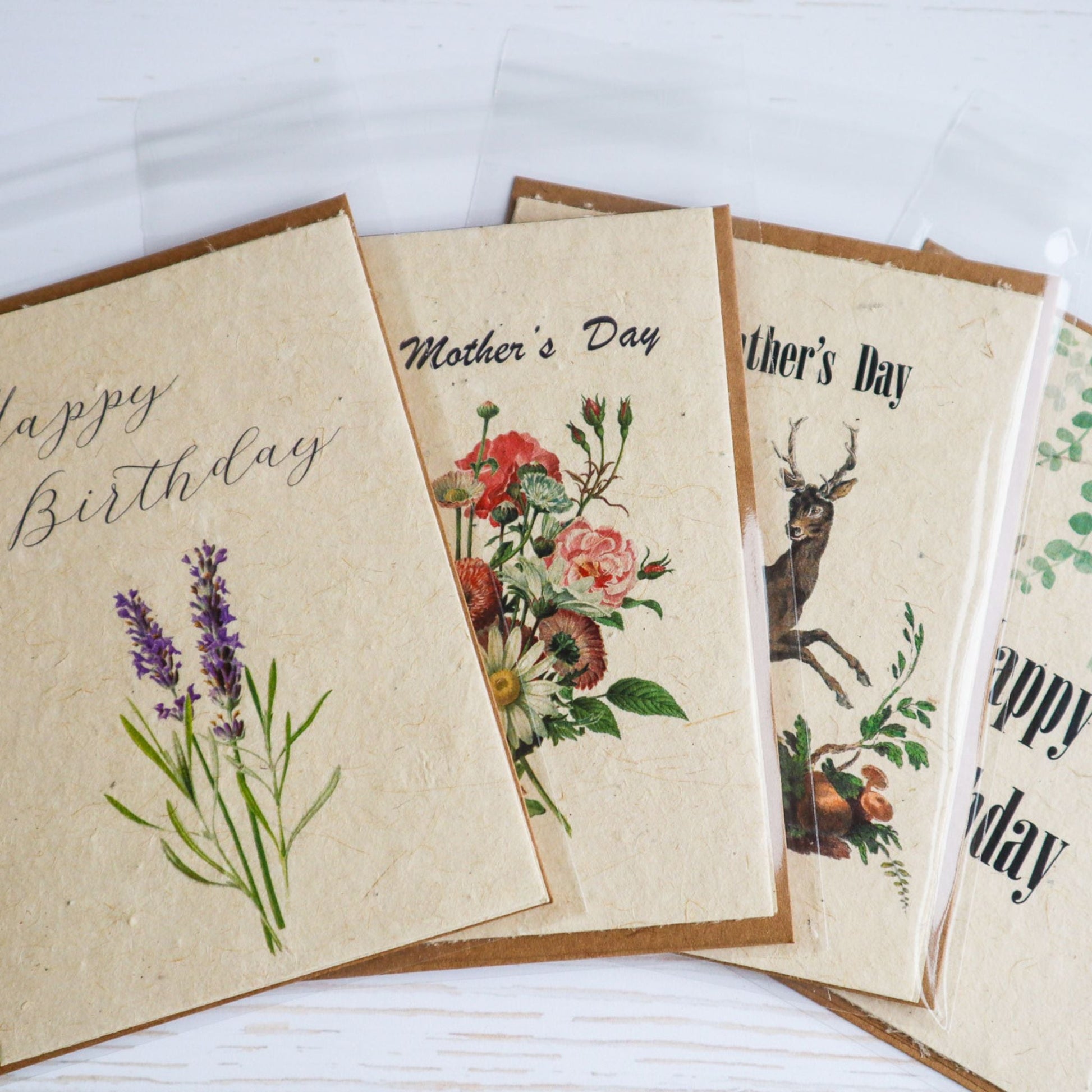 Choice Of Four Mother's Day Plantable Flower Seed Paper Greeting